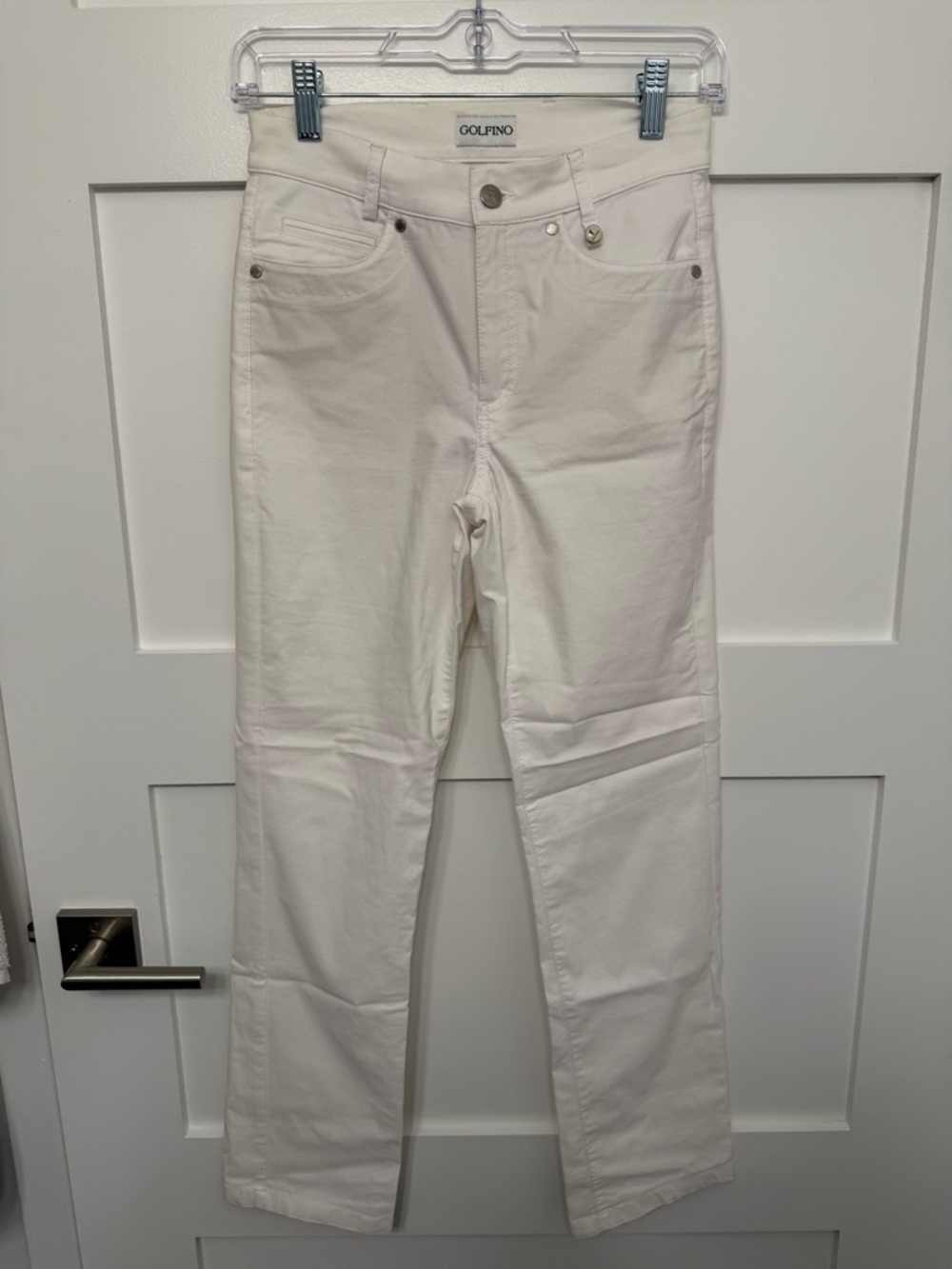 GOLFINO White Straight-Leg Pants
